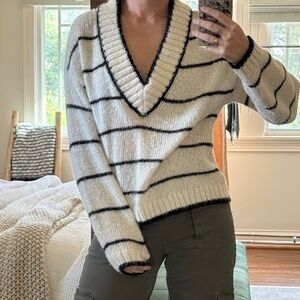 A New Day black and white stripe sweater (size large)